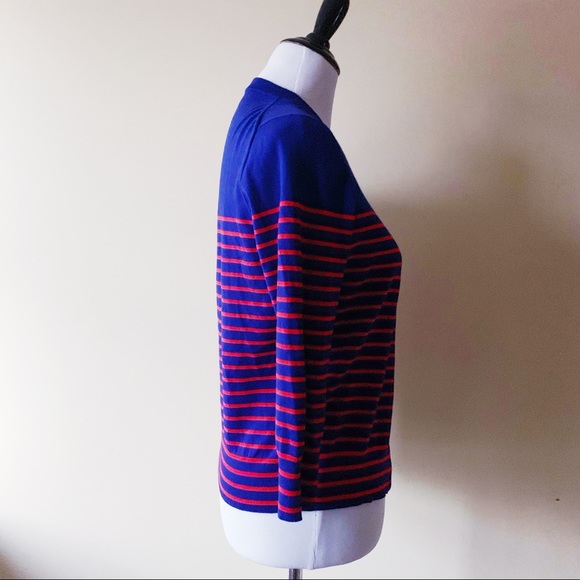 Womens Nautical Cardigan Sweater Navy Blue Anchors - Picture 4 of 4